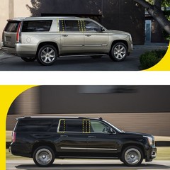 Rear Left Right Door Applique Molding fits Escalade Suburban Yukon Black 1-6X