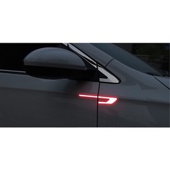 12PCS Rearview Mirror Side Door Handle Red Reflective Warning Safety Sticker Set