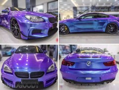 60″ x 60″ Gloss Metallic Chameleon Purple Blue Vinyl Film Wrap Air Bubble Free