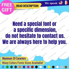 Sticker Vinyl Regular Custom Text Name Cowboy Fonts Lettering Die Cut Decals 651