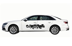 2 PCS Graphics Skull Head Vinyl Sticker Universal Car Models Side Door Decals