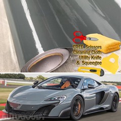 60″ x 60″ Super Gloss Glossy Nardo Gray Vinyl Film Wrap Air Bubble Free 5ftx5ft