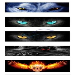 Car Front Windshield Sunshade Stickers Terrorist Decor Vinyl Sticker 130*21 cm