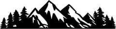 Sleek Mountain Tree Vinyl Decal Set for Cars & Laptops – Durable and Stylish