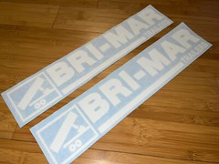 BRI-MAR Trailers OEM Replacement TRAILER DECAL Stickers – SET OF 2 – 18” White