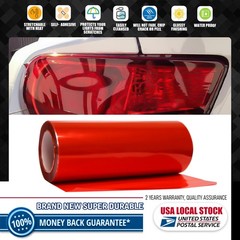 Universal Gloss Red 12″x71″ Vinyl Film Tint Headlight Taillight Wrap Cover New