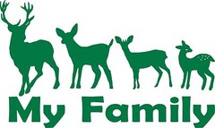 Family Hunting Deer Buck Doe Baby Fawn Car Truck Window Vinyl Decal Sticker