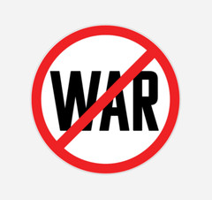 2-pack NO WAR Car Magnet – Political Statement | Round 4″x4″ | Durable No Fade