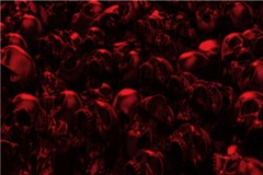 3D Skulls Pile Red 24×36 Graphic Decal Vinyl Bike Scooter Motorcycle Car Wrap US