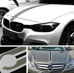 130X12.1CM Car Hood Racing Stripes Lines Decals Stickers for BMW Mercedes Benz
