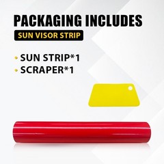 Universal Windshield Banner Gloss Red Vinyl Decal Sun Visor Strip 60″x10″ PVC ED