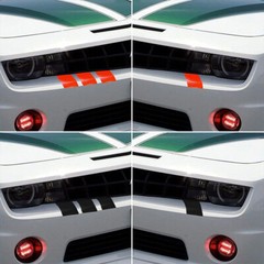 Reflective Car Wheel Sticker Accessories Red Car Body Moldings for 18″-21″ 6 PCS