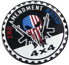 1pc 2nd Amendment Rated Sticker Decal Emblem 4×4 Badge Auto Fender 6cm 2.36″