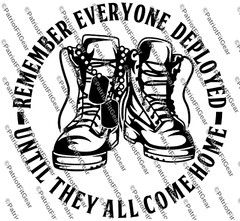 Remember Everyone Deployed,RED,Support Our Troops,,Military,Custom Vinyl Decal