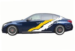 Distorted Stripe Car Side Sticker For Honda Civic Accord Side Door Vinyl Decals