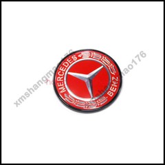 Black Border Paste Front Hood Emblem Red Laurel Wreath Badge For