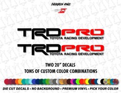 TRD PRO Racing Development Decals Set for Toyota Tacoma Tundra Truck Bed side