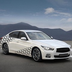 Car Body Sticker Waist Line Honeycomb Graphic Decor Hexagon Decal Accessories