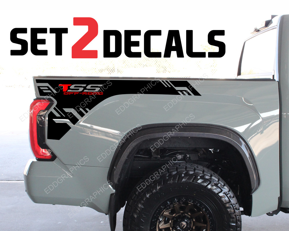TSS*OFF ROAD* Tundra Sticker FOR * 2022 to 2025 *BED SIDE STRIPES DECAL SET