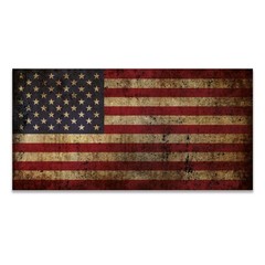 USA Flag Sticker – 3×6 Inches – Distressed American Flag Design