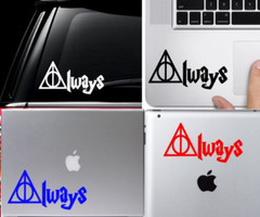 Deathly Hallows Always, Harry Potter, Decal Vinyl Car Window Sticker ANY SIZE