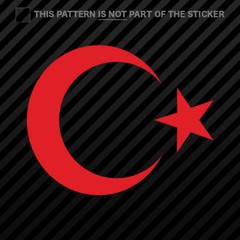 Turkish Emblem Sticker Self Adhesive Vinyl Turkey flag TUR TR