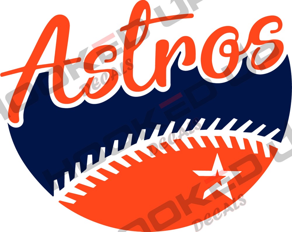 Astros Baseball Logo Vinyl Transfer Decal – 2 Color