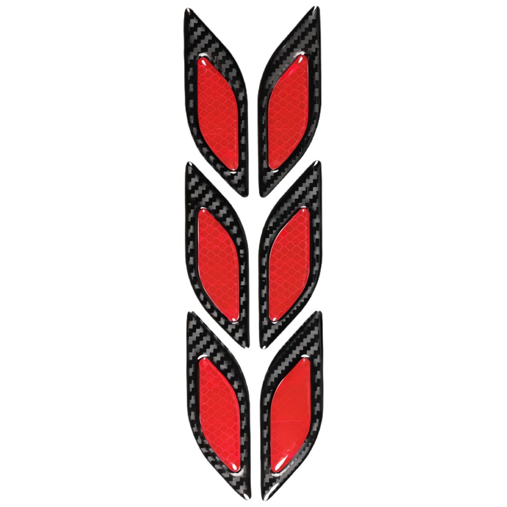 Red-Black Car Door Handle Bowl Anti-Scratch Sticker Protector Trim