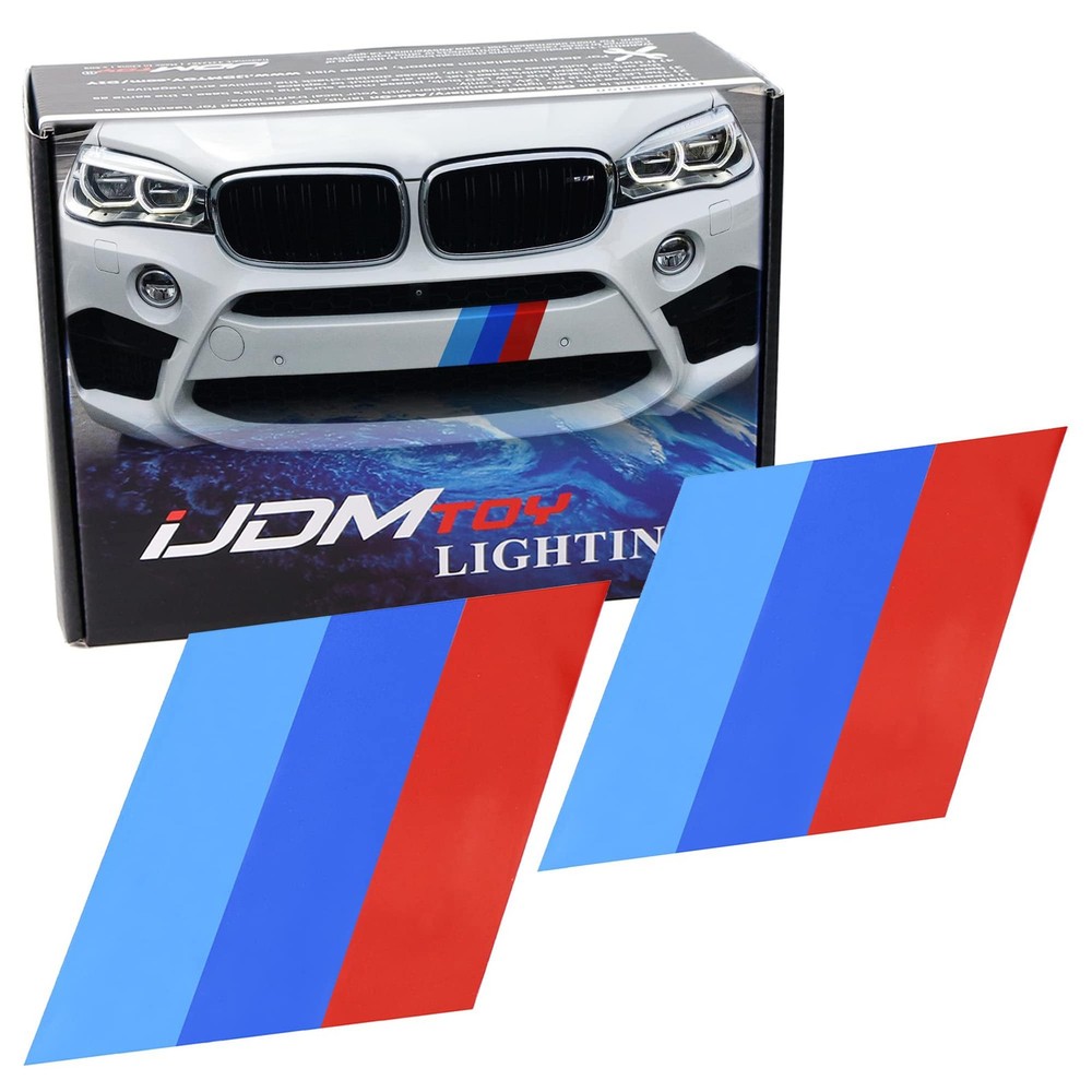 iJDMTOY 7×7-Inch Iconic 3-Color Stripe Decal Stickers 7″, Multicolor