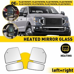 4/8X Towing Mirror Glass Heated Passenger Right Left For Ford F150 Pickup Truck