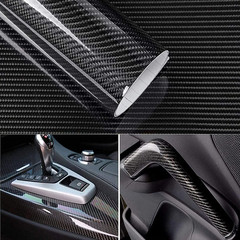 Carbon Fiber Vinyl Wrap 3D w Car Vinyl Wrap Tool Kit Self Adhesive Car Wrap Film