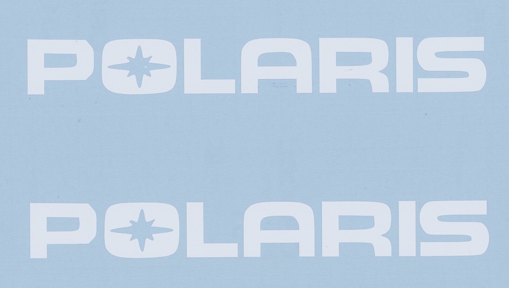 2x POLARIS 8″ White Decals Stickers ATV Off Road Truck Trailer Window Decal