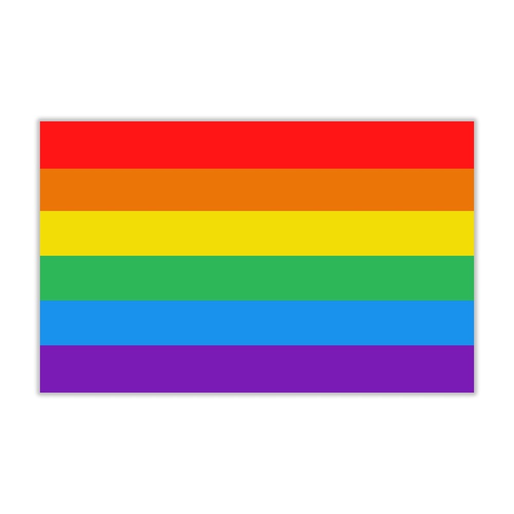 Rectangle RAINBOW STICKER FLAG LGBT Gay Free Love Pride CAR TRUCK WINDOW DECAL