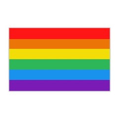 Rectangle RAINBOW STICKER FLAG LGBT Gay Free Love Pride CAR TRUCK WINDOW DECAL