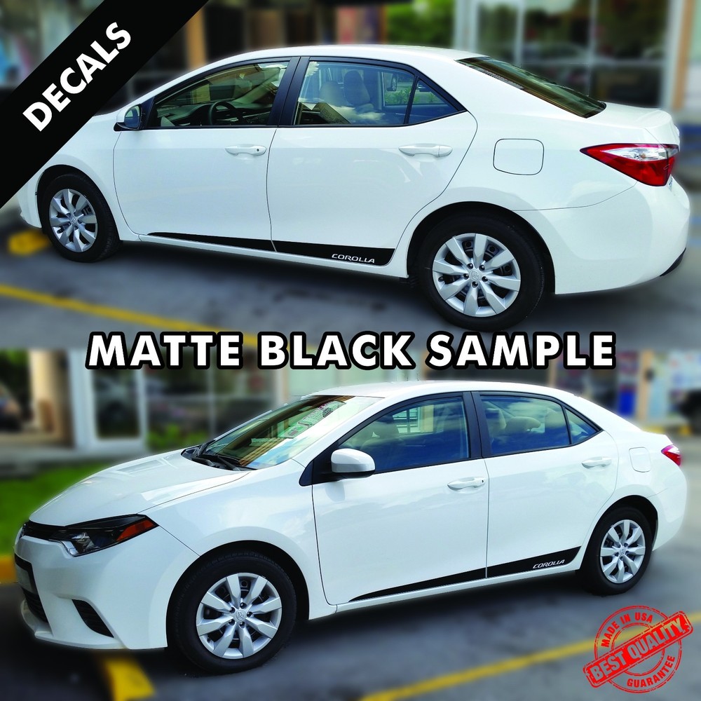Toyota Corolla Pre-Cut Side Stripes Rocker Panel Decals Vinyl 2015 to 2017 |44