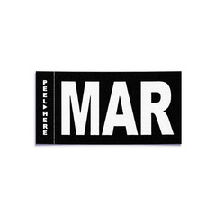 MARCH – California License Plate – Legacy Black White Month Sticker – CA DMV Tag