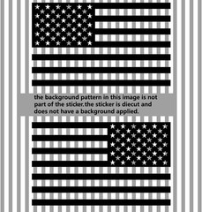 Die Cut Matte Black American Flag Sticker – Durable Decal for Trucks & Windows