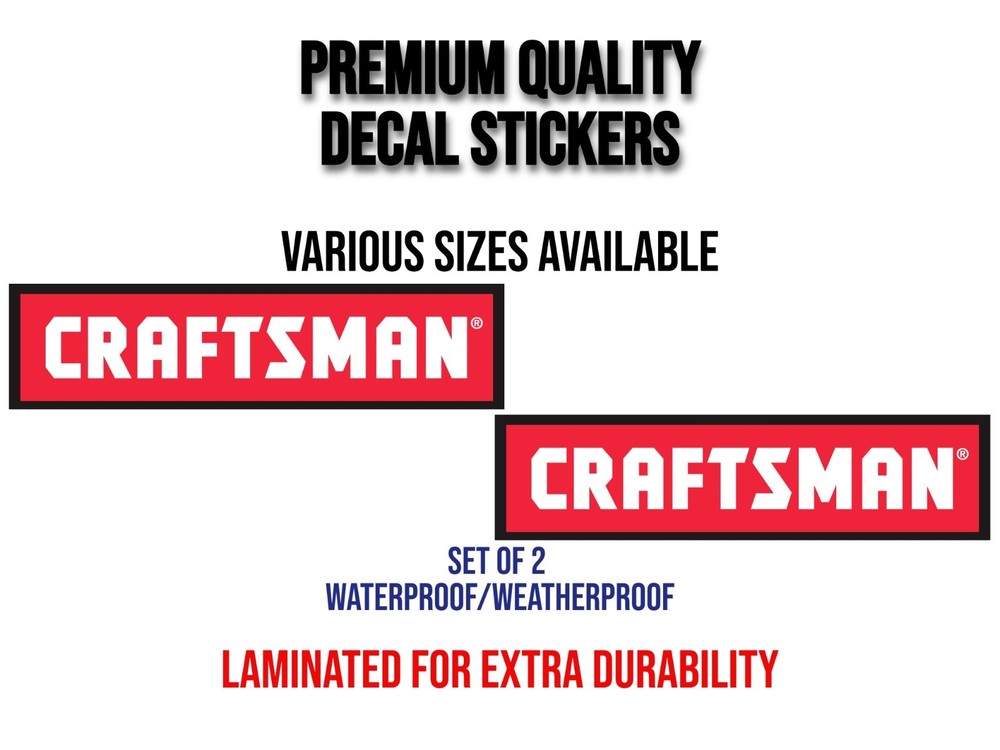 CRAFTSMAN TOOLS DECAL STICKER VINYL USA TOOLBOX VEHICLE TRUCK WINDOW WALL CAR