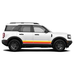 Retro lines stripes Decal Graphic for Ford Bronco Sport Sticker 2021 – Present