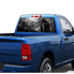 22×65″ Rear Window Perforated Graphic Decal Grim Reaper Sticker For Pickup Truck