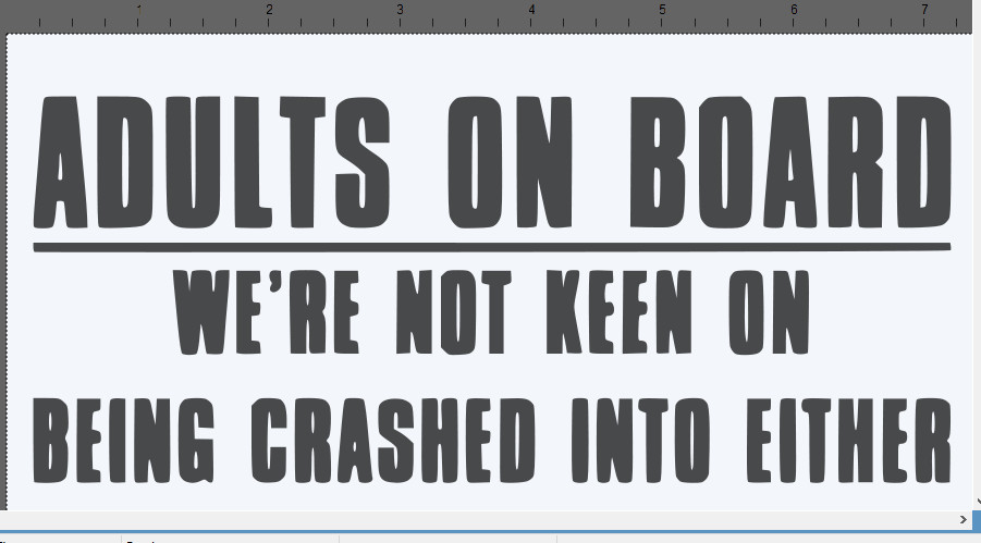Adults On Board vinyl decal car truck laptop funny sticker sayings 7 inch New