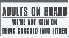 Adults On Board vinyl decal car truck laptop funny sticker sayings 7 inch New
