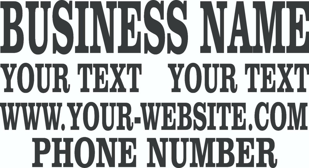 Custom Vinyl Van Car Truck Window Lettering Sticker Busines