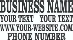 Custom Vinyl Van Car Truck Window Lettering Sticker Busines