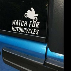 Watch For Motorcycles Vinyl Decal Sticker Safety | Sport Bike Alert 520