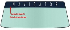 FITS LINCOLN NAVIGATOR Windshield Banner Decal With Application Tool