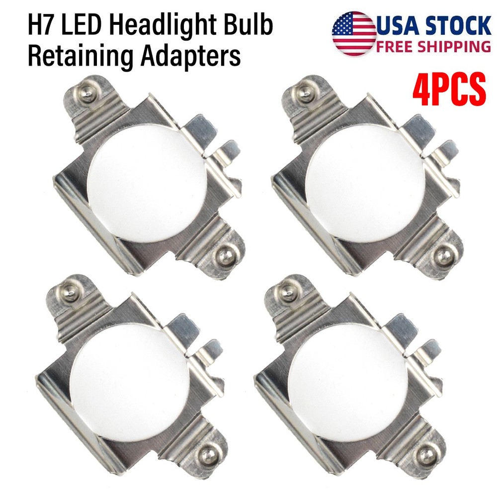 H7 LED Headlight Bulb Adapter Holder Socket Retainer Clip for Mercedes-Benz 4PC