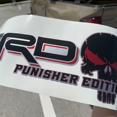 TRD Tacoma Skull Bedside Accessories Exterior Sports Punisher Edition Decals