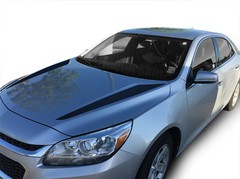Cowl Hood Spears Stripes Vinyl Graphic Decals V1 for 2013 2014 2015 Chevy Malibu