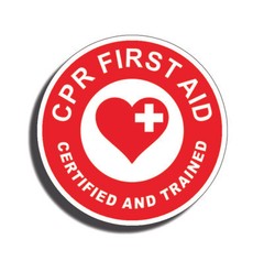 CPR First Aid Sticker 1st Rescue Safety Decal Emergency Station Helmet OSHA 911